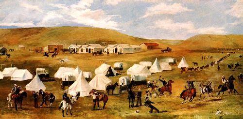 Charles M Russell Cowboy Camp During The Round Up oil painting image